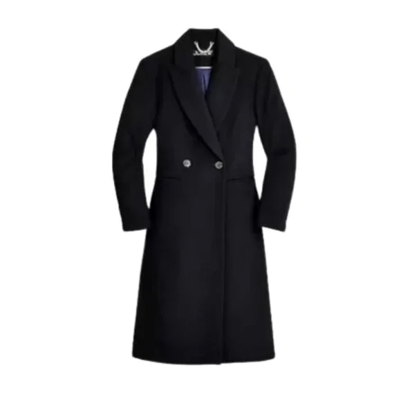 NWT JCREW Mirabelle Top Coat Womens 6 Black Italian Wool Cashmere BM546 NEW - Picture 12 of 16